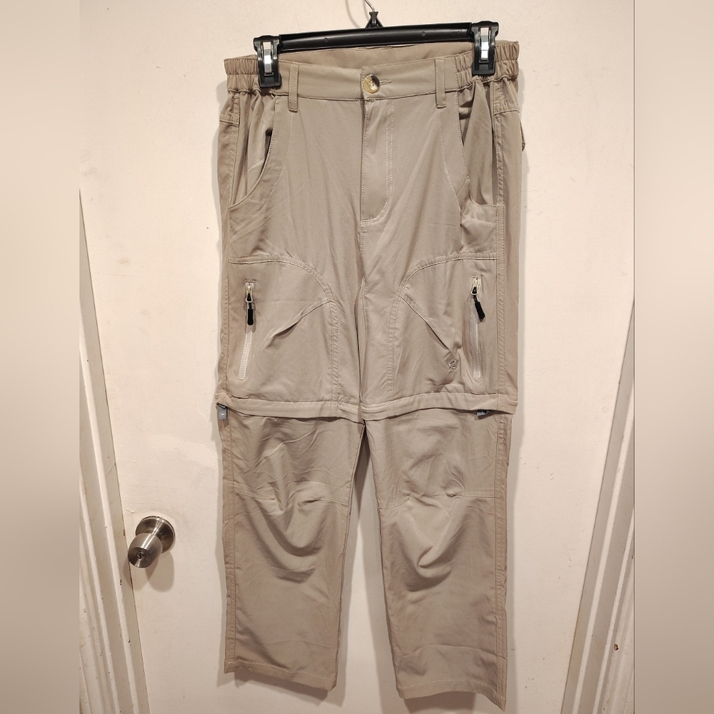 Little Donkey Andy Women's Tan Lightweight Convertible Hiking Pants S Gorpcore